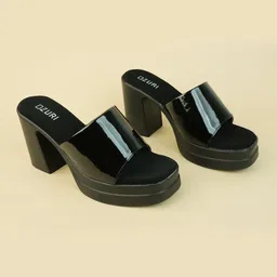 Ozuri Black Block Heels-24