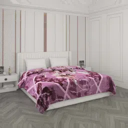 Monte Carlo Pink Polyester 850 GSM Winter Blanket-picture-34