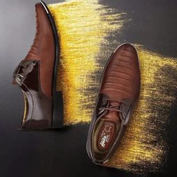 Hitz Men's Brown Derby Shoes-image-30