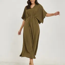 Styli Olive Regular Fit Midi Dress-picture-6