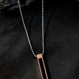 VOJ Silver Plated Rectangular Shaped Pendent Chain-11