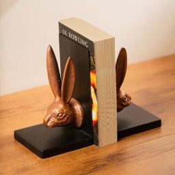 S. G. Home Rose Gold & Grey Rabbit Bookend Art Piece-image-18