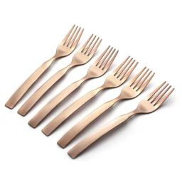 FnS Allie Rose Gold Stainless Steel Dinner Fork - Set of 6-24