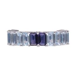 CKC Oceanic Splendor: White Gold Ring Set with Blue Topaz, Aquamarine, Blue Sapphire, and Iolite-9