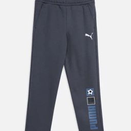 Puma Boys Galactic Gray Cotton Logo Pants-image-42
