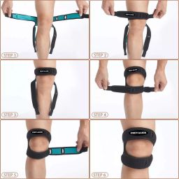 Chevalier Knee Strap Support Band for Pain Relief, Black, Pack of 2 image 3