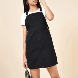Coolsters by Pantaloons Girls Black Solid Dungaree-picture-7