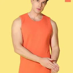 WOOSTRO Pack Of 2 Printed Combed Cotton GymInnerwear VWS26(BKLN ORANGE)(PLAIN ORANGE)-image-90