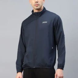 Dida Navy Polyster Regular Fit Sports Jacket-image-24