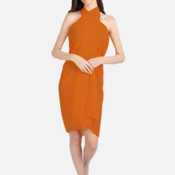 Erotissch Mustard Plain Sarong-image-8