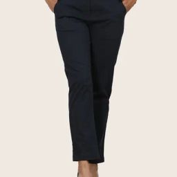 Saltpetre Navy Blue Cotton Relaxed Fit Solid Pant-picture-32