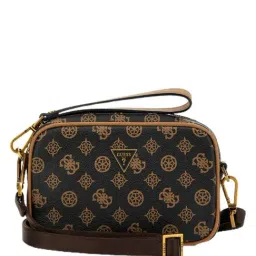 GUESS Brown PEONY Printed Medium Beauty Case-picture-38