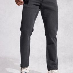 WROGN Men Straight Fit Light Fade Stretchable Jeans-picture-18
