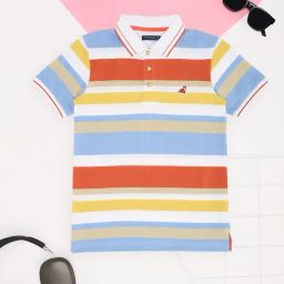Pantaloons Junior Bright White Multicoloured Polo T-Shirt-image-69
