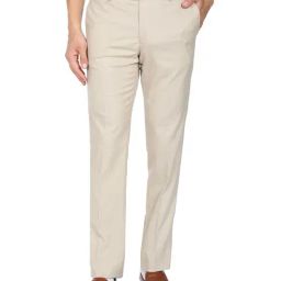 Arrow Beige Regular Fit Trousers-picture-49