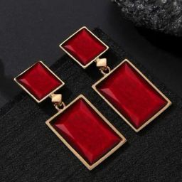 YouBella Crystal Handmade Golden Red Dangler Earrings for Women-11