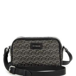 GUESS Grey EDERLO Printed Medium Camera Bag-0