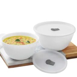 Larah by Borosil White Opalware Bowl - Set of 2-24