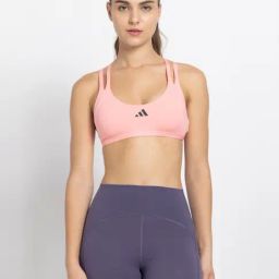 Adidas Pink Tight Fit Sports Bra-image-117