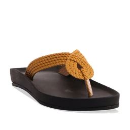 Eridani Women's Cindy Mustard Thong Sandals-image-35