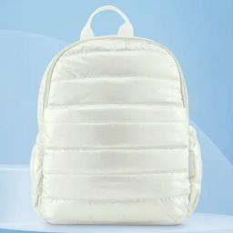 Fastrack White Faux Leather Quilted Backpack-45