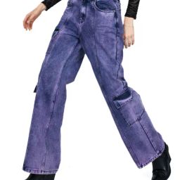 Cover Story Purple Regular Fit Mid rise Cargo Jeans-image-72