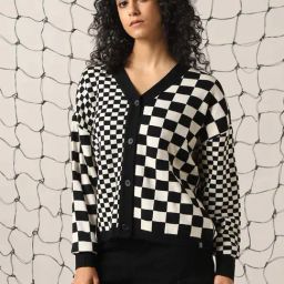 Hubberholme Multicolor Checks Sweater-36