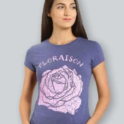 Lyra Purple Cotton Printed T-Shirt-image-84