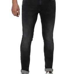 Mufti Black Skinny Fit Lightly Washed Jeans-picture-34