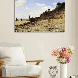 Art Street The Beach At Honfleur Printed Blue Engineered Wood Wall Art-image-52