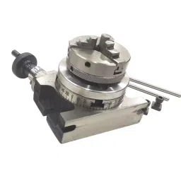A.D INTERNATIONAL Rotary Table Size 3 inch (80 mm) 3 Jaw Self Centering Chuck Size 65 mm with Steel Back Plate and 3xM6 T-Nuts Bolts, GQ-9HH6-H985-2