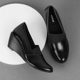 Mochi Black Wedge Pumps-image-93