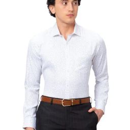 Park Avenue White Slim Fit Printed Shirt-picture-41