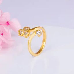GIVA 925 Sterling Silver Golden Ring for Women-picture-45
