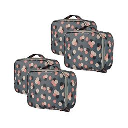 Aura Blue Set of 4 Regular Makeup Organiser Organisers-19