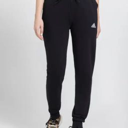 adidas Black Cotton Printed Sports Joggers-image-44