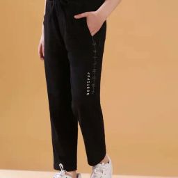 Lil Tomatoes Kids Black Regular Fit Trackpants-picture-3
