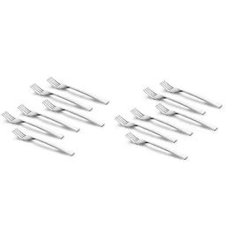 FnS Casper Silver Stainless Steel Dinner Fork - Set of 12-10