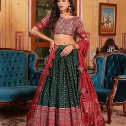 APNISHA Printed Ready to Wear Lehenga & Unstitched Blouse With Dupatta-picture-36