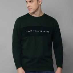 Louis Philippe Jeans Green Cotton Regular Fit Printed Sweatshirt-picture-16