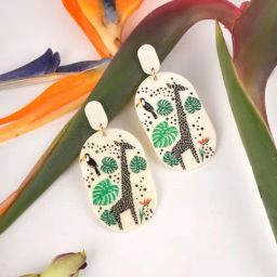 Joker & Witch Multi Vacation Vibe Ally Fauna Dangler Earrings-image-27