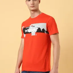 Wrangler Red Cotton Regular Fit Printed T-Shirt-picture-11