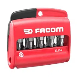 FACOM  Tamper Resistant Torx Plus Bits 6.35 mm (1/4 inch) 25 mm + Bit Holder (Set of 10), E.114PB-16
