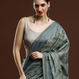 Mitera Woven Design Zari Chanderi Saree-22