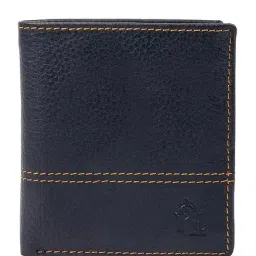 Kara Navy Stitched Leather Bi-Fold Wallet-28