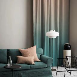SPACES DRAPE STORY Elegent Beige & Blue Polyester 9 ft Long Door Curtain - Set of 2-18