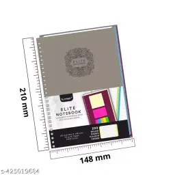 Pragya Elite Collection A5 Ruled Notebook with Sticky Notes 70 GSM 200 Pages with Hard Cover 14.8x21 cm image 2