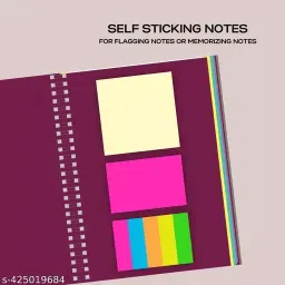 Pragya Elite Collection A5 Ruled Notebook with Sticky Notes 70 GSM 200 Pages with Hard Cover 14.8x21 cm image 3