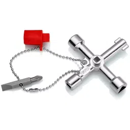 Knipex 00 11 03 Control Cabinet Keys for all standard cabinets and shut-off systems Red and Siler-47