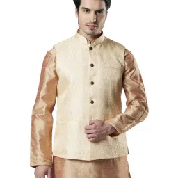 Ethnix By Raymond Gold Jacquard Print Bundi-image-6